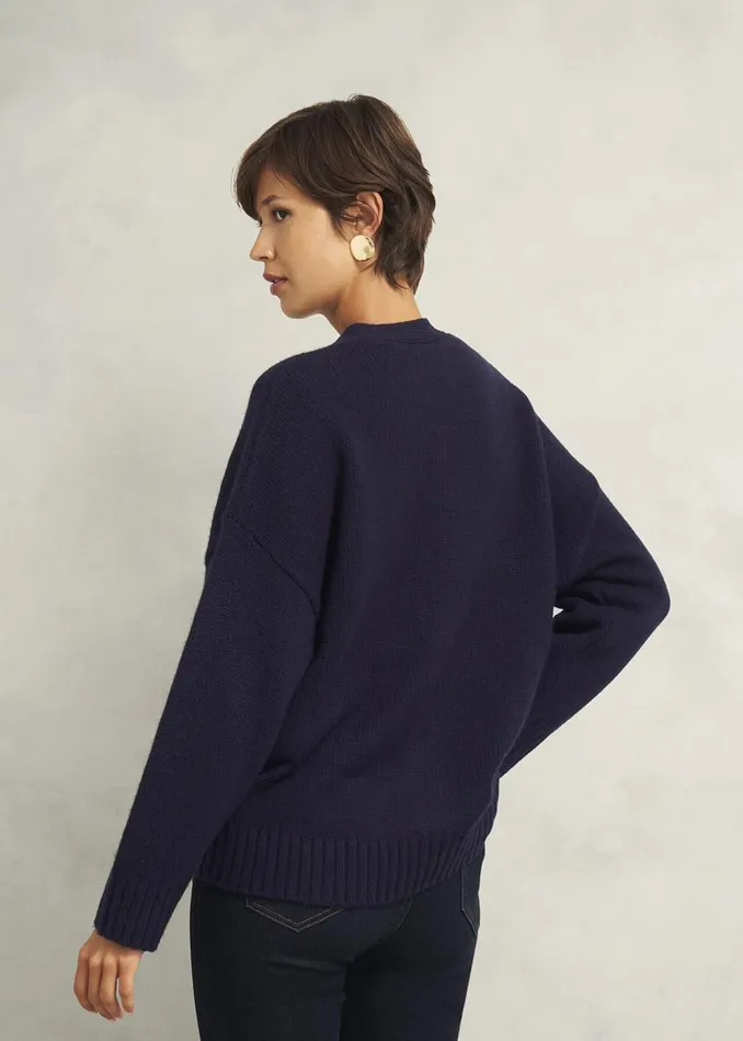Jumpers and Cardigans Women HOBBS Ember Cardigan With Alpaca Hobbs Navy