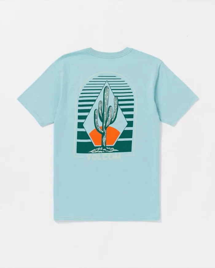 Kacked Us Short Sleeve Tee 8211 Sea Blue Mens Volcom TShirts and Tanks