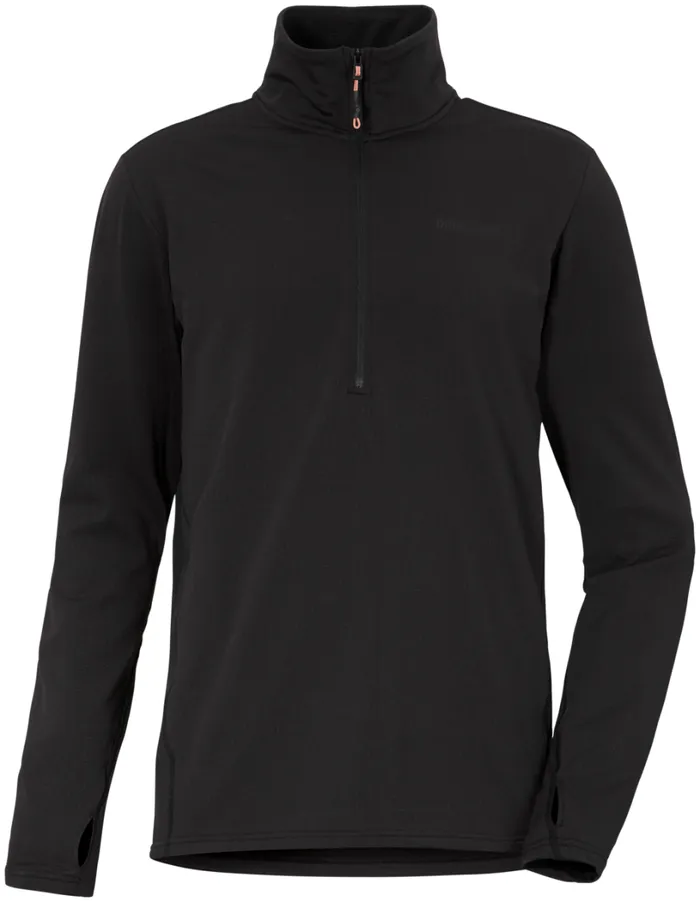 Kalle HalfZip Black Men Didriksons Fleece and Midlayers