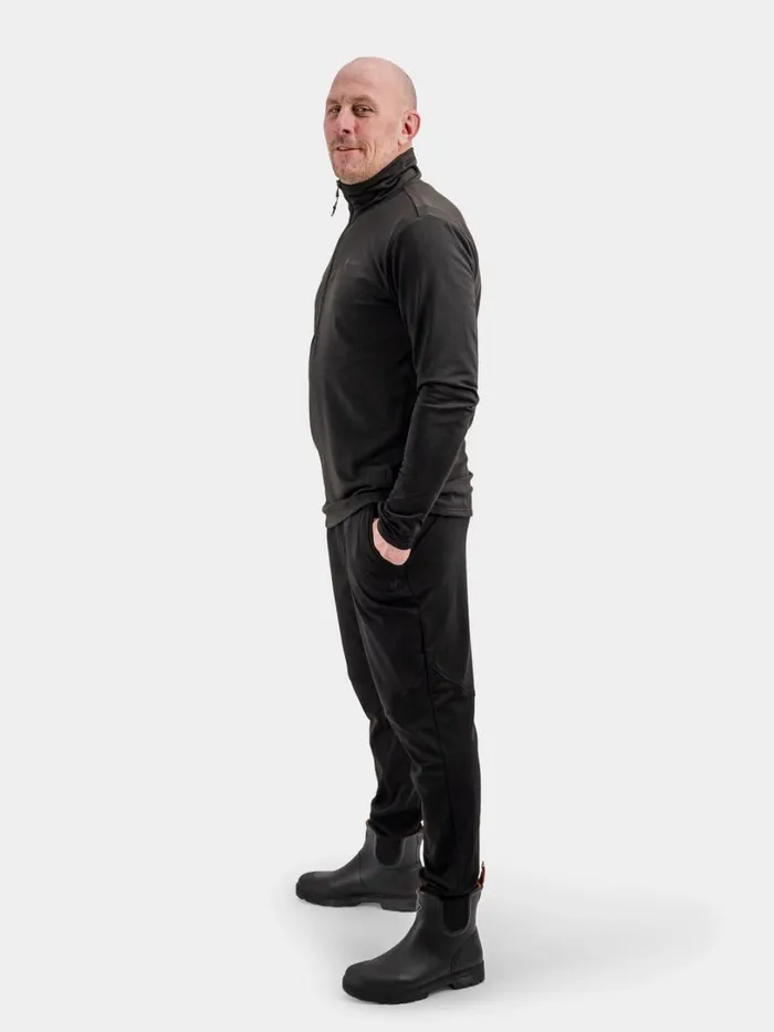 Kalle HalfZip Black Men Didriksons Fleece and Midlayers