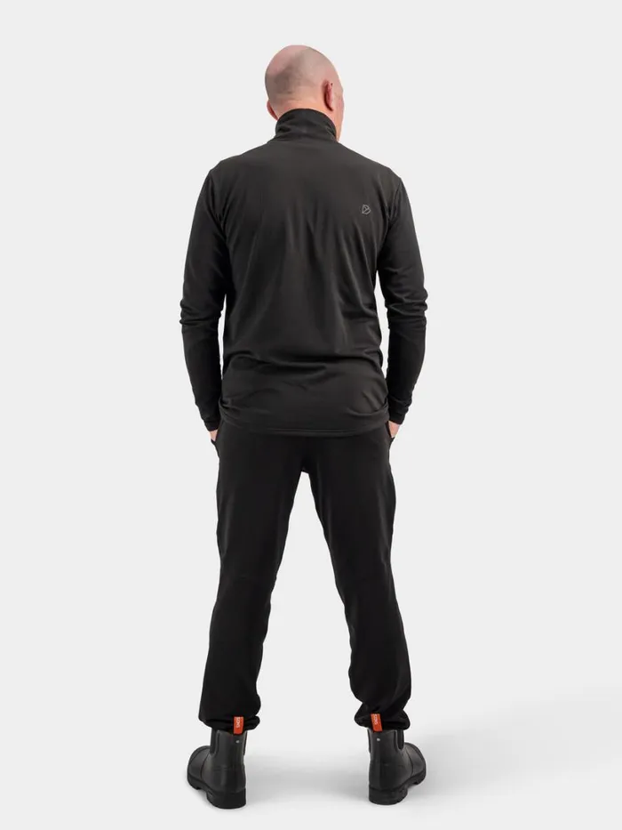 Kalle HalfZip Black Men Didriksons Fleece and Midlayers