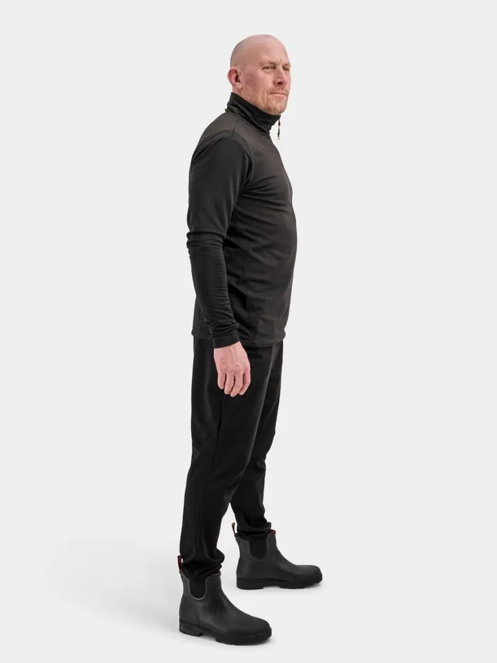Kalle HalfZip Black Men Didriksons Fleece and Midlayers