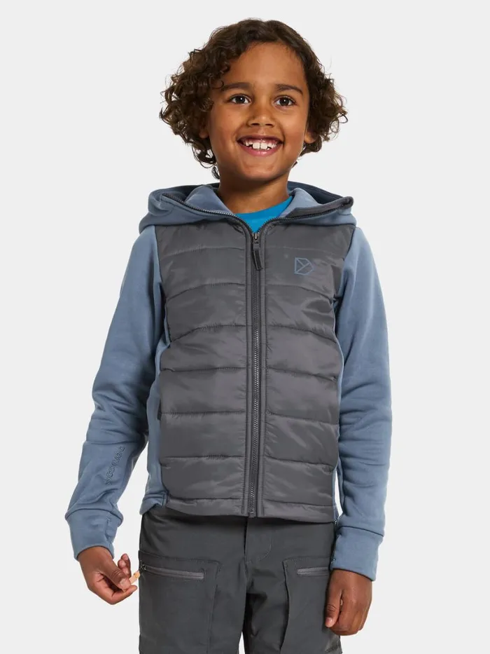 Kapris Kids039 FullZip Coal Black Kids Didriksons Fleece and Midlayers