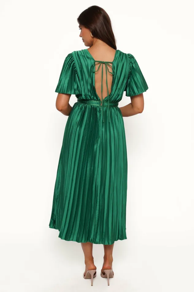 Keelah Midi Dress Emerald Green Dresses Petal and Pup Women