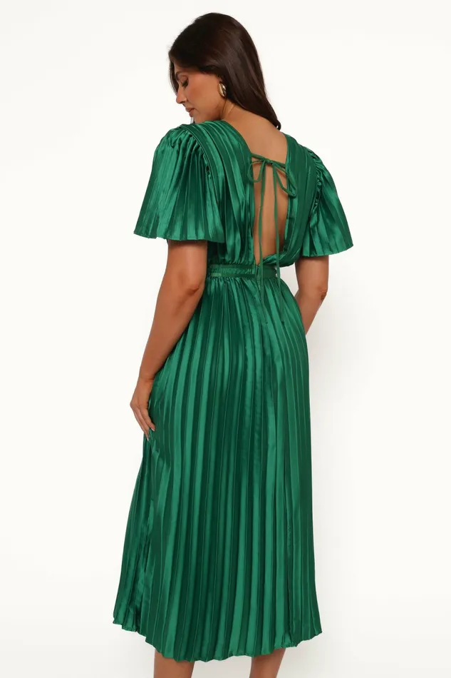 Keelah Midi Dress Emerald Green Dresses Petal and Pup Women