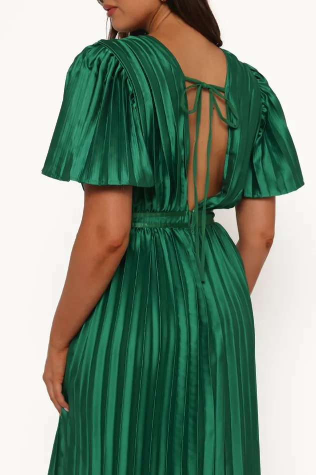 Keelah Midi Dress Emerald Green Dresses Petal and Pup Women