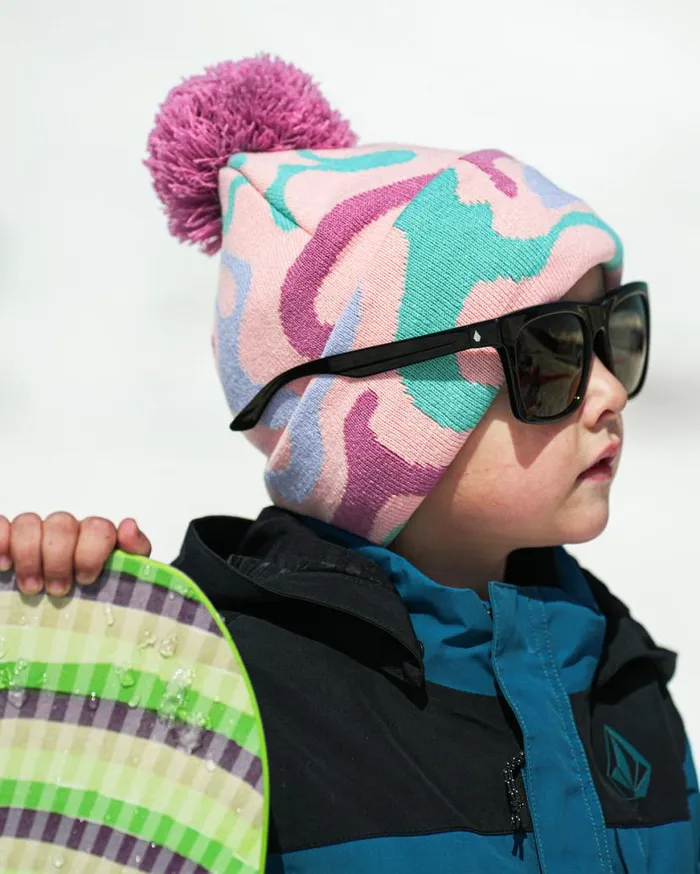 Kids Camoblast Beanie 8211 Pink Kids Volcom Beanies