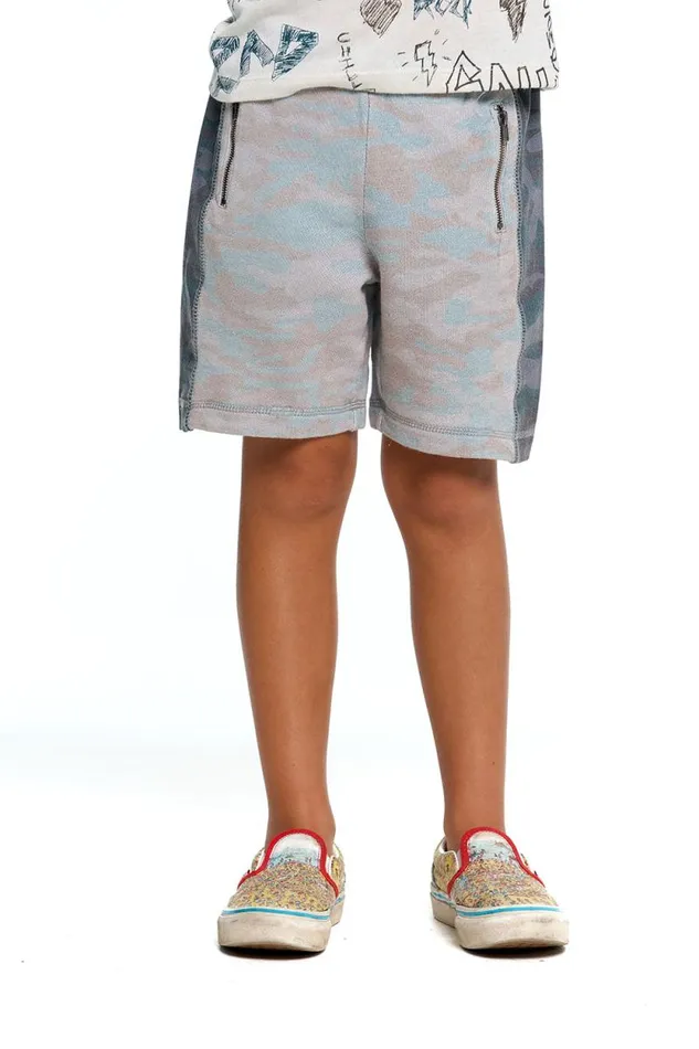 Kids Chaser Brand Boys Boys Linen French Terry With Heirloom Wovens And Rib Zipper