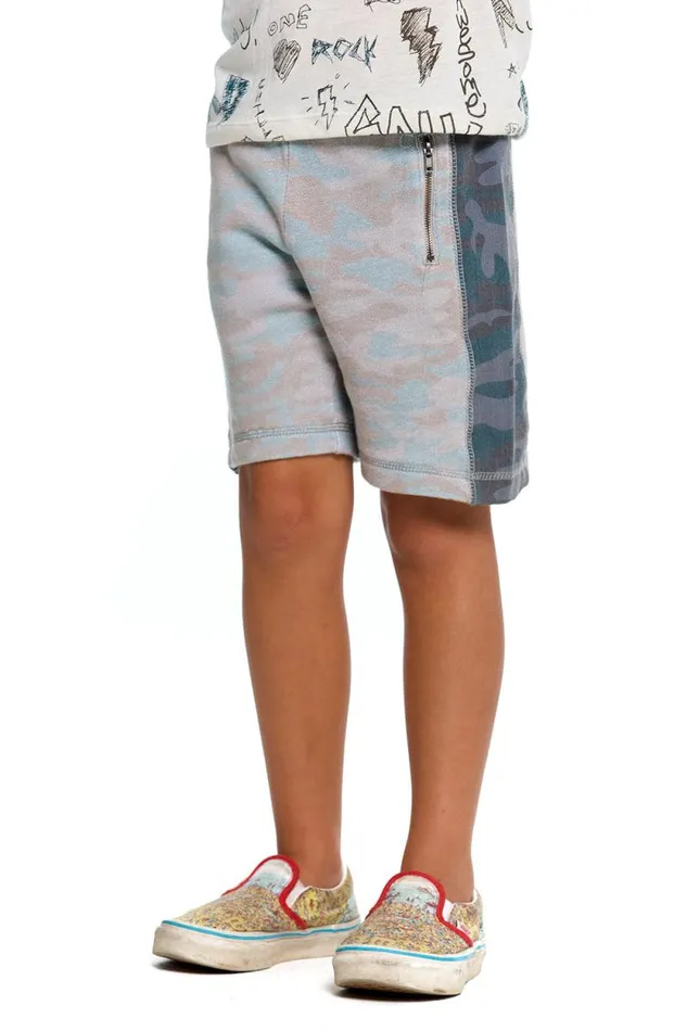 Kids Chaser Brand Boys Boys Linen French Terry With Heirloom Wovens And Rib Zipper