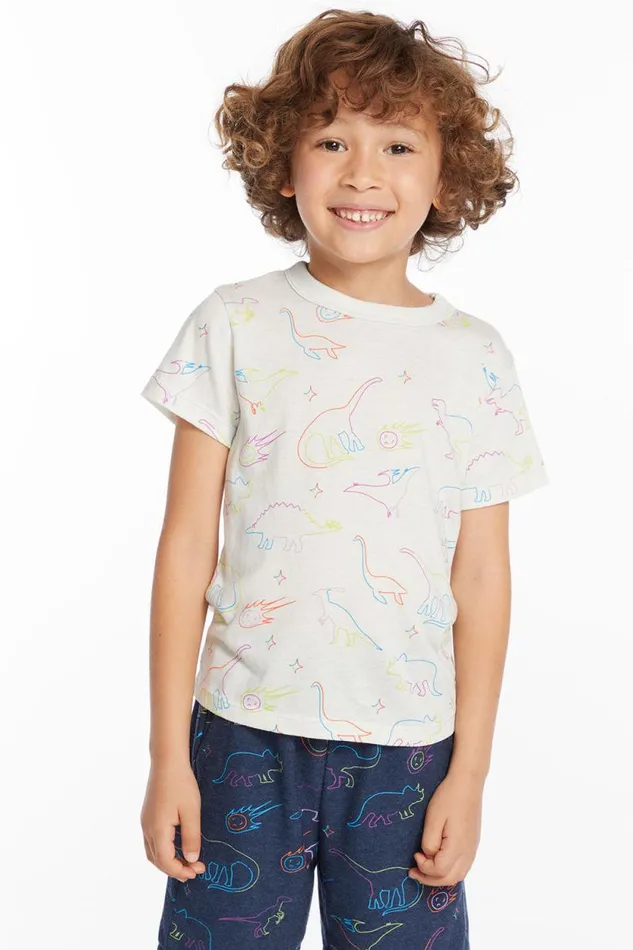Kids Chaser Brand Boys Neon Dinos Boys Tee