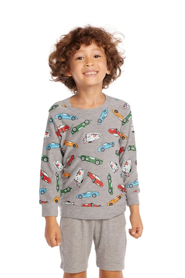 Kids Chaser Brand Boys Traffic Jam Boys Long Sleeve Pullover