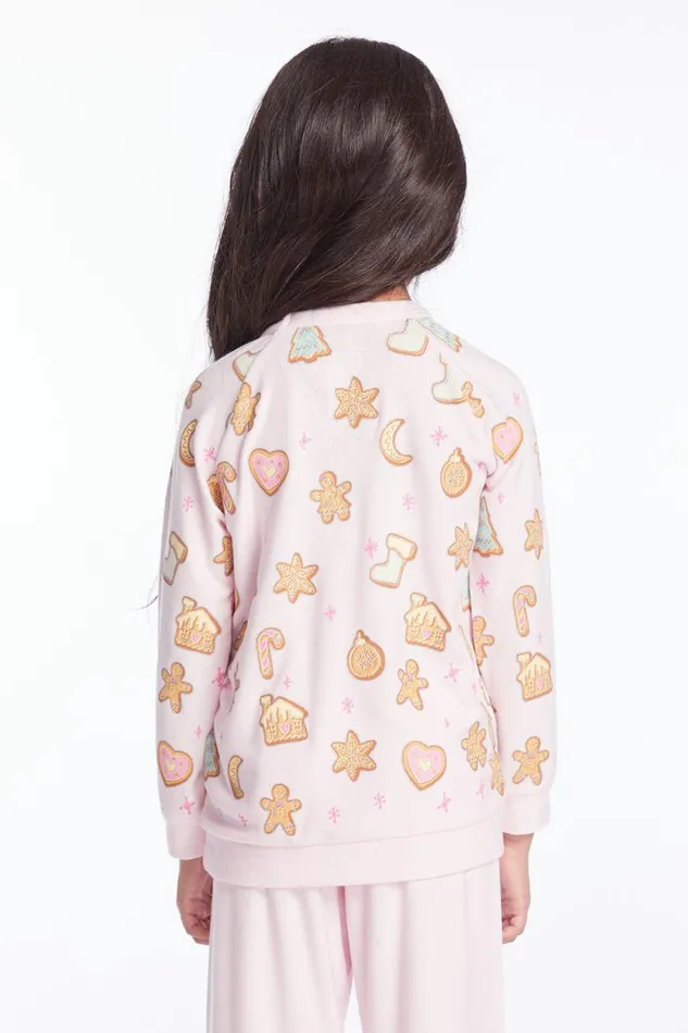Kids Chaser Brand Girls Christmas Cookies Girls Pullover