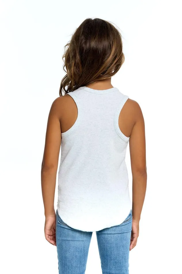 Kids Chaser Brand Girls Girls Linen Rib Racer Tank