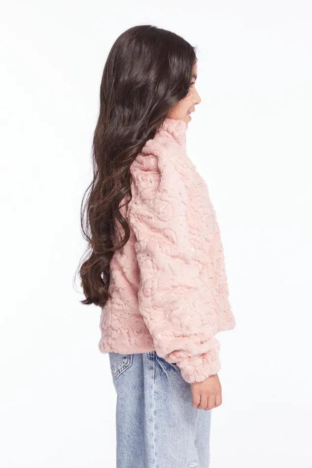 Kids Chaser Brand Girls Girls Pinky Puff Sleeve Jacket