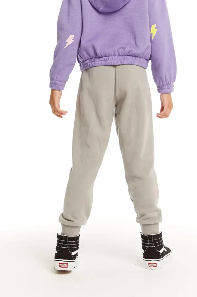 Kids Chaser Brand Girls Leila Gravel Grey Jogger
