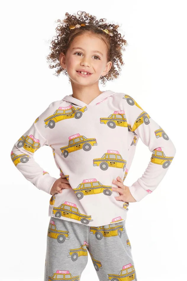 Kids Chaser Brand Girls Taxi Jam Girls Pullover Hoodie