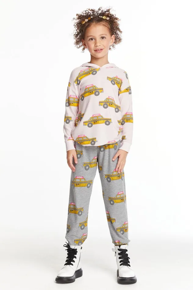 Kids Chaser Brand Girls Taxi Jam Girls Pullover Hoodie