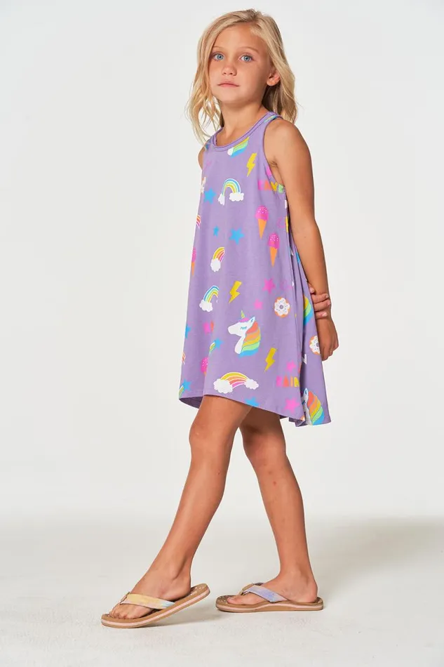 Kids Chaser Brand Girls Unicorn Treats Dress