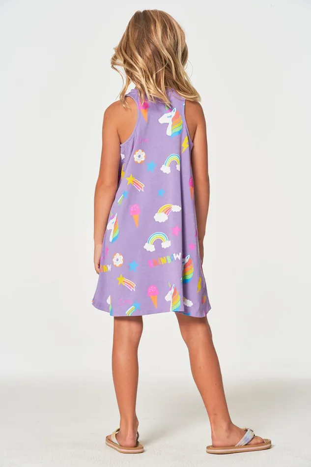 Kids Chaser Brand Girls Unicorn Treats Dress