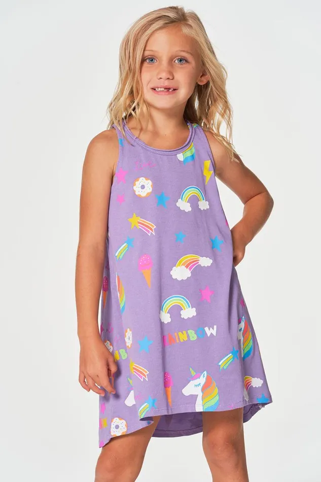 Kids Chaser Brand Girls Unicorn Treats Dress