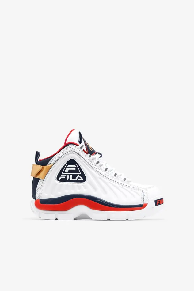 Kids Fila Little Kids 1053 Little Grant Hill 2 Game Break White Dress Blues Fila Red