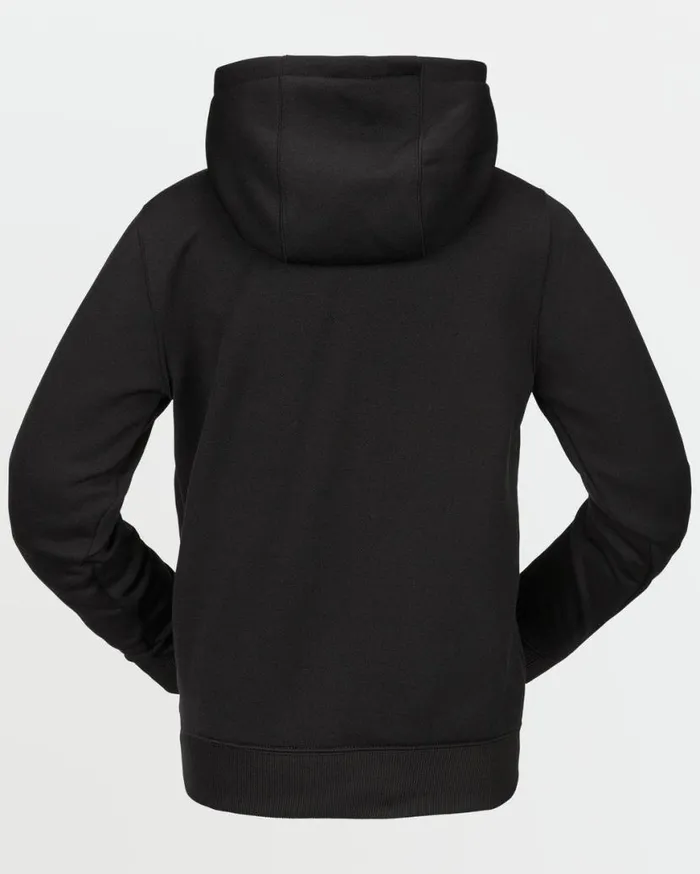 Kids Hydro Fleece Hoodie 8211 Black Kids Volcom Layering