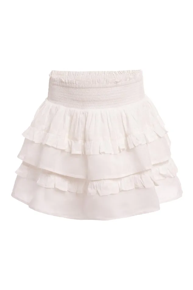 Kids LoveShackFancy Girls Girls Heritage Billie Skirt White