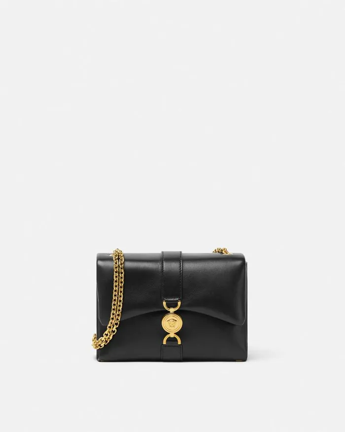 Kleio Shoulder Bag Blackgold Women Versace Shoulder and Crossbody