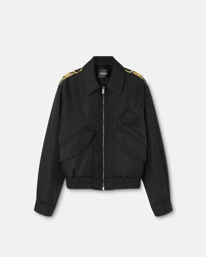 La Coupe Des Dieux Bomber Jacket Blackprint Men Versace Jackets and Coats
