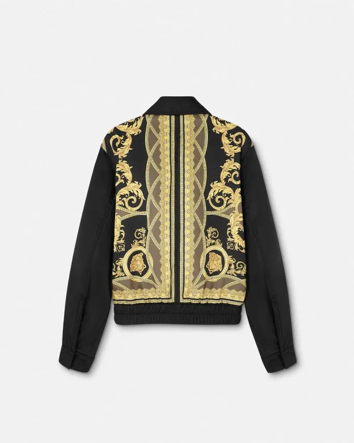 La Coupe Des Dieux Bomber Jacket Blackprint Men Versace Jackets and Coats