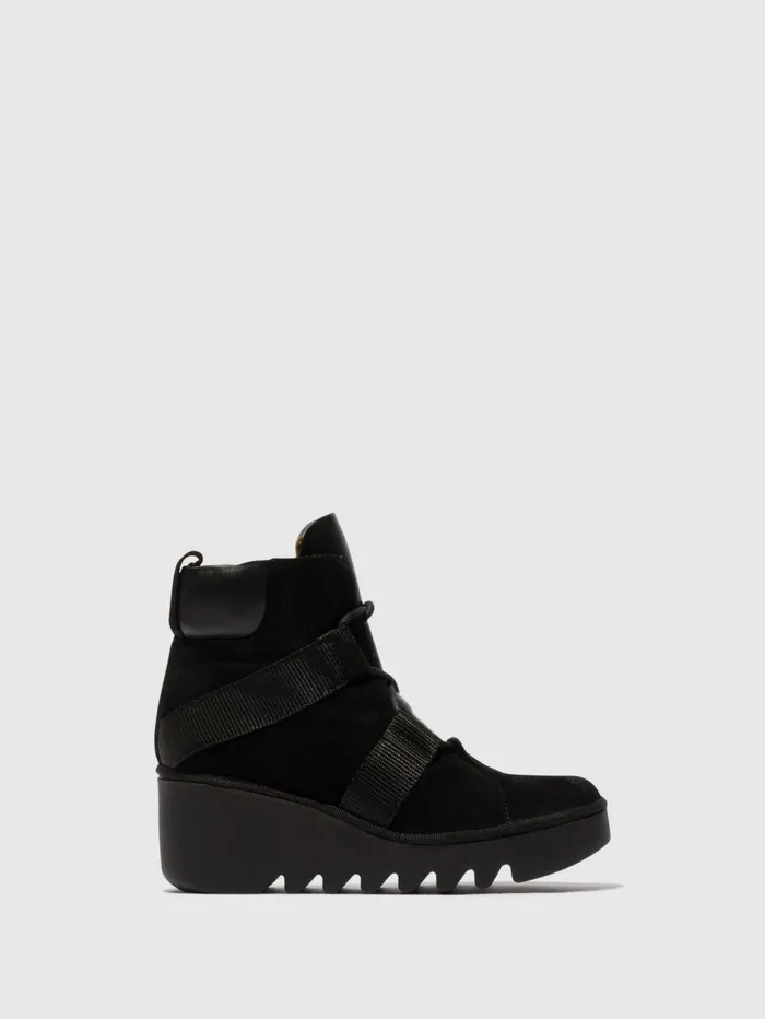 Laceup Ankle Boots BLOM460FLY BLACK Women Fly London Ankle Boots