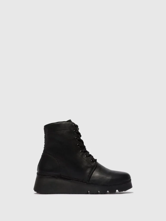 Laceup Ankle Boots PALL404FLY BLACK Women Fly London Ankle Boots