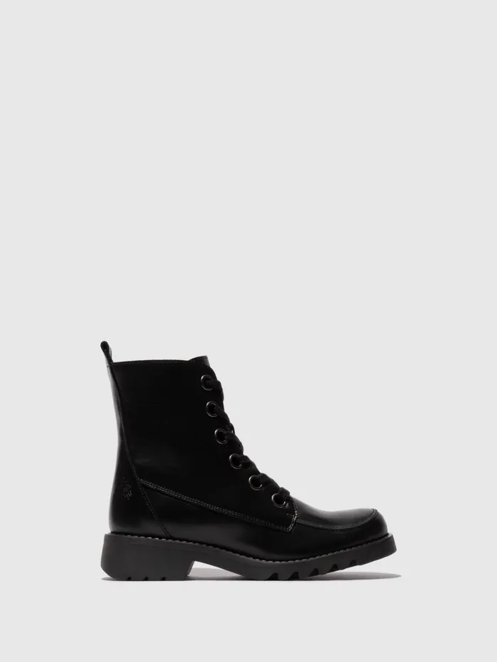 Laceup Ankle Boots ROLL113FLY BLACK Women Fly London Ankle Boots