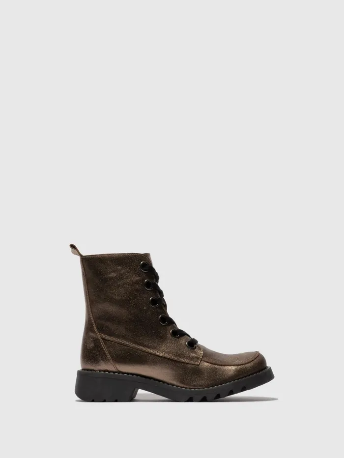 Laceup Ankle Boots ROLL113FLY DARK GOLD Women Fly London Ankle Boots