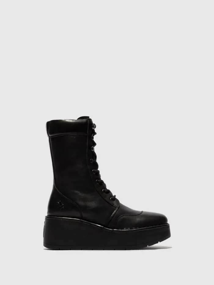 Laceup Boots HITT258FLY BLACK Women Fly London Boots