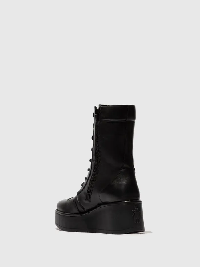 Laceup Boots HITT258FLY BLACK Women Fly London Boots