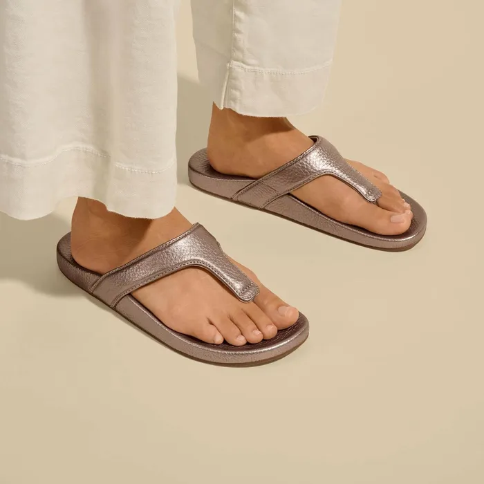 Leather Women Olukai Kpea Lipi Leather Sandals 8211 Bubbly