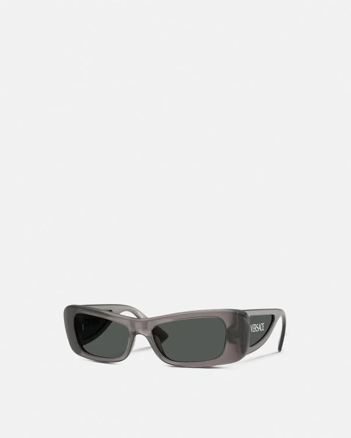 Lens Logo Sunglasses Gray Women Versace Sunglasses
