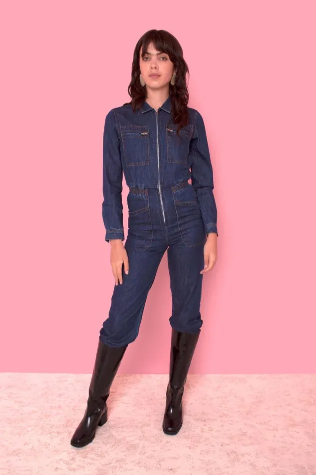 LF Markey Boilersuits Women Danny Longsleeve Boilersuit Indigo