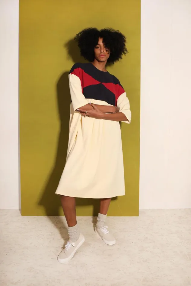 LF Markey Dresses Women Eames Dress Ecru Patchwork