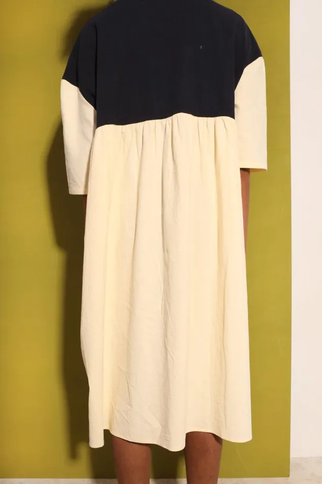 LF Markey Dresses Women Eames Dress Ecru Patchwork
