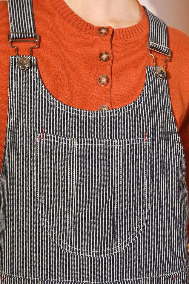 LF Markey Dungarees Women Bryson Dungaree Indigo Stripe