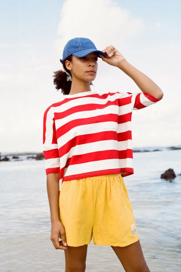 LF Markey Shorts Women Basic Linen Shorts Canary