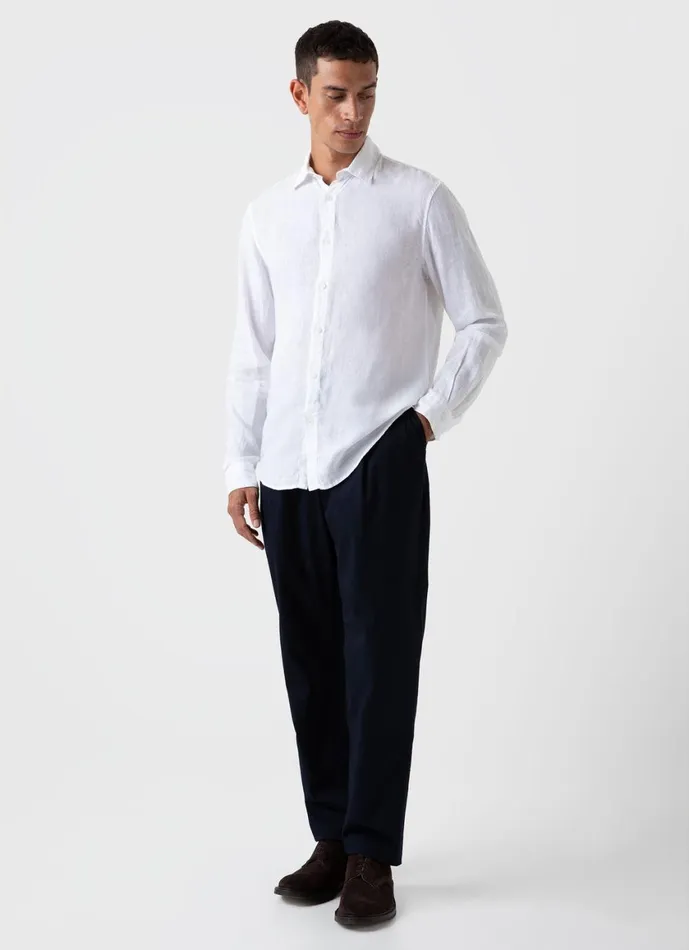 Linen Shirt White Men SUNSPEL Shirts
