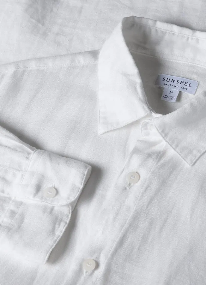 Linen Shirt White Men SUNSPEL Shirts