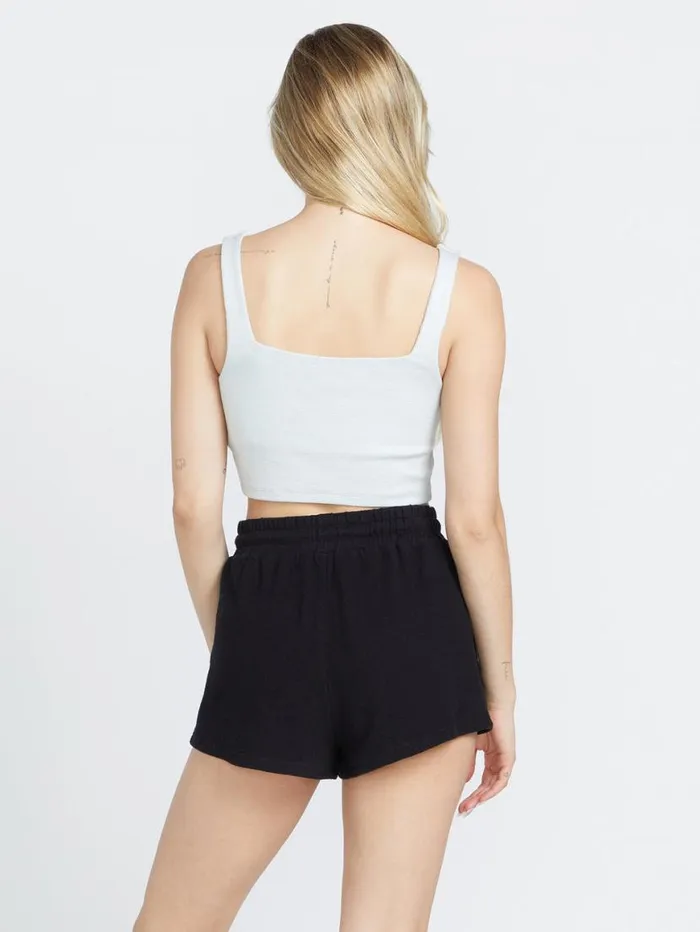 Lived In Lounge Fleece Shorts 8211 Black Womens Volcom Bottoms