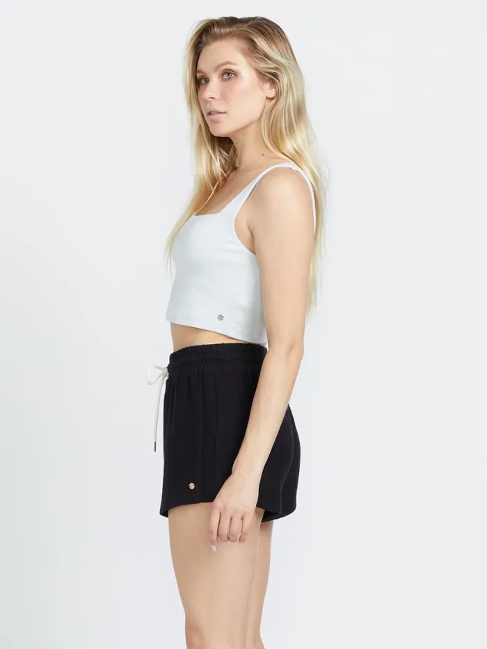 Lived In Lounge Fleece Shorts 8211 Black Womens Volcom Bottoms