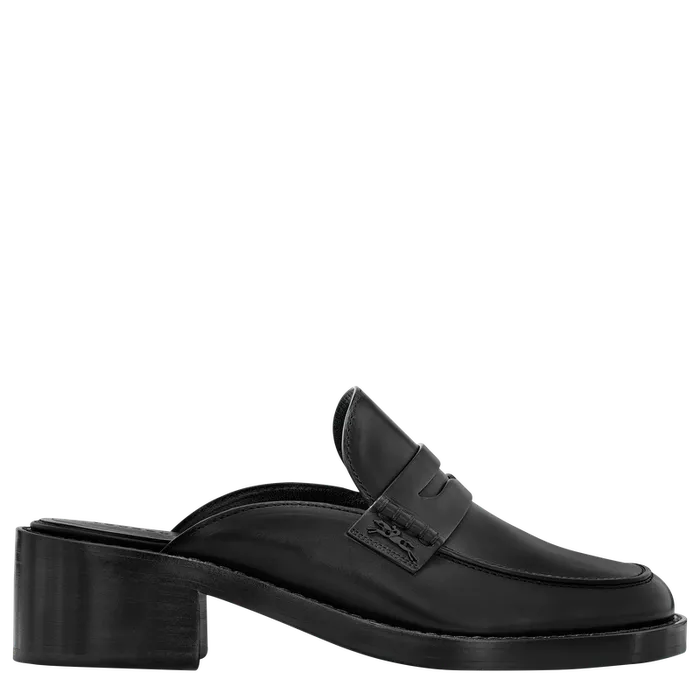 Loafers Women Longchamp Epure Timeless Mules Black