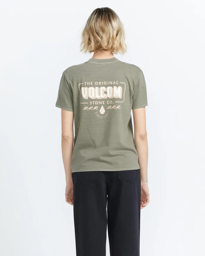 Lock It Up Tee 8211 Army Womens Volcom Tops