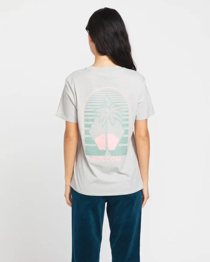 Lock It Up Tee 8211 Light Grey Womens Volcom Hiking